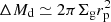 $ \Delta M_{\rm d} \simeq 2 \pi \Sigma_{\rm g}r_{\rm p}^2 $