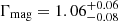 $ \Gamma_{\mathrm{mag}}=1.06^{+0.06}_{-0.08} $