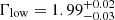 $ \Gamma_{\mathrm{low}}=1.99^{+0.02}_{-0.03} $