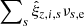 $ \sum\nolimits_s \hat{\xi}_{z,i,s} \nu_{s,\mathrm{e}} $