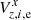 $ V^{x}_{z,i,\mathrm{e}} $
