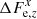 $ \Delta F^{x}_{\mathrm{e},z} $