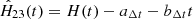 $ \hat{H}_{23}(t)=H(t)-a_{\Delta t}-b_{\Delta t} t $