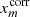 $ x_{m}^{\mathrm{corr}} $