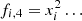 $ f_{i,4}=x_{i}^{2} \ldots $
