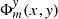 $ \Phi^{\it y}_m( x, {\it y}) $