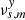 $ \nu^{\mathit{y}}_{s,m} $