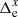 $ \Delta^{x}_{\mathrm{e}} $