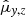 $ \hat{\mu}_{\mathit{y},z} $