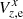 $ V^x_{z,{\rm e}} $