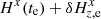 $ H^x(t_{\mathrm{e}}) + \delta H^{x}_{z,\mathrm{e}} $