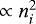 $\propto n_i^2$