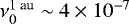$\nu_0^{1\text{ au}}\sim 4\times 10^{-7}$