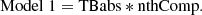 $$ \begin{aligned} \mathrm{Model}\; 1 = \mathrm{TBabs*nthComp.} \end{aligned} $$