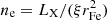 $ {n_{\rm{e}}} = {L_{\rm{X}}}/(\xi r_{{\rm{Fe}}}^2) $
