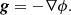$$ \begin{aligned} \boldsymbol{g}=-\nabla {\phi }. \end{aligned} $$