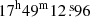 $ 17^{\mathrm{h}}49^{\mathrm{m}}12{{\overset{\text{ s}}{.}}}96 $