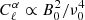 $ C^{\alpha}_{\ell}\propto B^{2}_{0}/\nu_{0}^{4} $