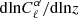 $ {\mathrm{d}}\mathrm{ln}C_{\ell}^{\alpha}/{\mathrm{d}}\mathrm{ln}z $