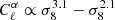 $ C^{\alpha}_\ell\propto \sigma_{8}^{3.1}-\sigma_{8}^{2.1} $