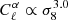 $ C^{\alpha}_{\ell}\propto \sigma_{8}^{3.0} $