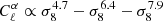 $ C^{\alpha}_{\ell}\propto \sigma_{8}^{4.7}-\sigma_{8}^{6.4}-\sigma_{8}^{7.9} $