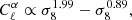 $$ \begin{aligned} C^{\alpha }_{\ell }\propto \sigma _8^{1.99}-\sigma _8^{0.89}, \end{aligned} $$