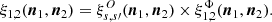 $$ \begin{aligned} \xi _{1,2}(\boldsymbol{n}_1,\boldsymbol{n}_2)=\xi ^O_{s,s{\prime }}(\boldsymbol{n}_1,\boldsymbol{n}_2)\times \xi _{1,2}^{\Phi }(\boldsymbol{n}_1,\boldsymbol{n}_2). \end{aligned} $$