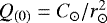 $Q_{(0)} = C_{\odot}/r_{\odot}^{2}$