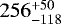 $256^{&#x002B;50}_{-118}$