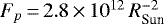 $F_p{\,=\,} 2.8{\,\times\,}10^{12}\,R_{\textrm{Sun}}^{-2}$