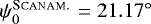 $\psi_0^{\textsc{Scanam.}}=21.17^{\circ}$