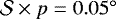 $\mathcal{S} \times p=0.05^{\circ}$