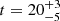 $ t=20^{+3}_{-5} $