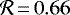 ${\cal R}\,{=}\,0.66$