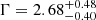 $ \Gamma=2.68^{+0.48}_{-0.40} $