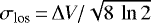 $\sigma_{\textrm{los}}\,{=}\,\Delta V/\sqrt{8\,\ln{2}}$