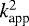 ${k^2_{\textrm{app}}}$