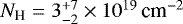 $N_{\textrm{H}} = 3^{&#x002B;7}_{-2}\times 10^{19}\, \textrm{cm}^{-2}$