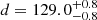 $ d=129.0^{+0.8}_{-0.8} $