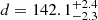 $ d=142.1^{+2.4}_{-2.3} $