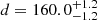 $ d=160.0^{+1.2}_{-1.2} $