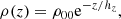 $$ \begin{aligned} \rho (z) = \rho _{00}\mathrm{e}^{-z/h_z}, \end{aligned} $$