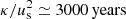 $ \kappa/u_{{\rm s}}^2\simeq 3000 \,{\rm years} $