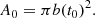$$ \begin{aligned} A_0 = \pi b(t_0)^2. \end{aligned} $$