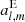$ a_{l,m}^{\mathrm{E}} $