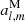 $ a_{l,m}^{\mathrm{M}} $