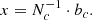 $$ \begin{aligned} x=N_c^{-1} \cdot b_c. \end{aligned} $$