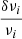 $ \frac{\delta \nu_{i}}{\nu_{i}} $