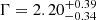 $ \Gamma=2.20_{-0.34}^{+0.39} $
